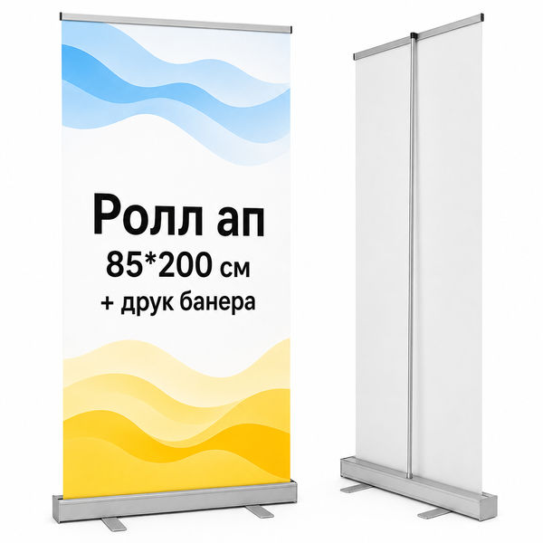 Roll-up 85x200см мобільний виставковий стенд рол-ап рекламний для конференціі і реклами з банером 1664 фото