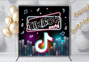 Банер на день народження ТІК ТОК Баннер TIK TOK 0191 фото