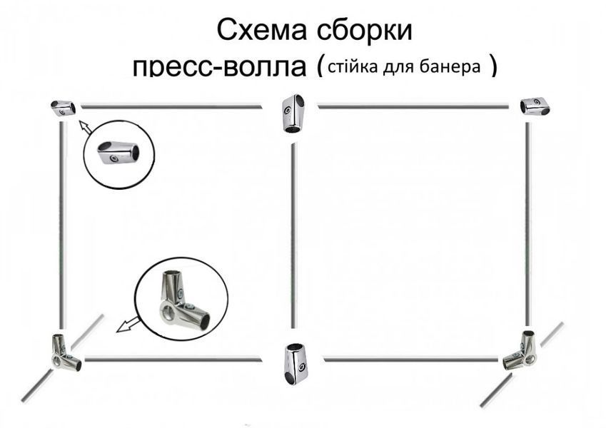 Прес-вол стійка для банера конструкція під банера та фотозони 2 м * 4 м. Посилена. 0043 фото